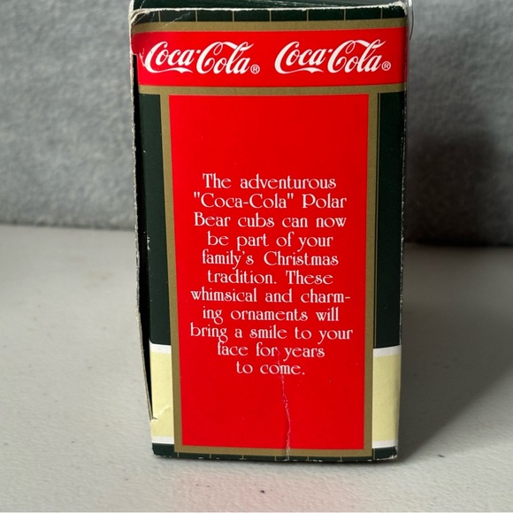 Coca Cola Company Seal Sitting On Block Of Ice Drinking Coke Christmas Ornament - Picture 10 of 13